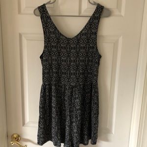 Black and White Print Romper